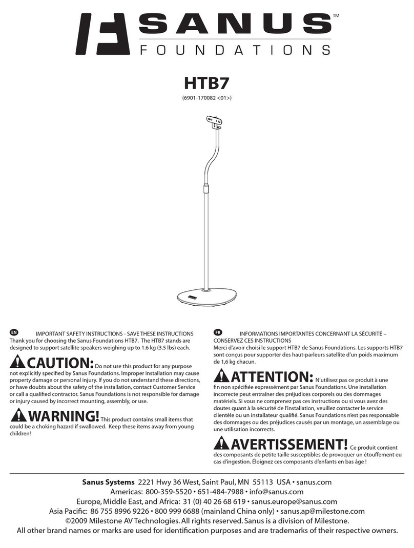 Sanus Systems HTB7 instruction manual