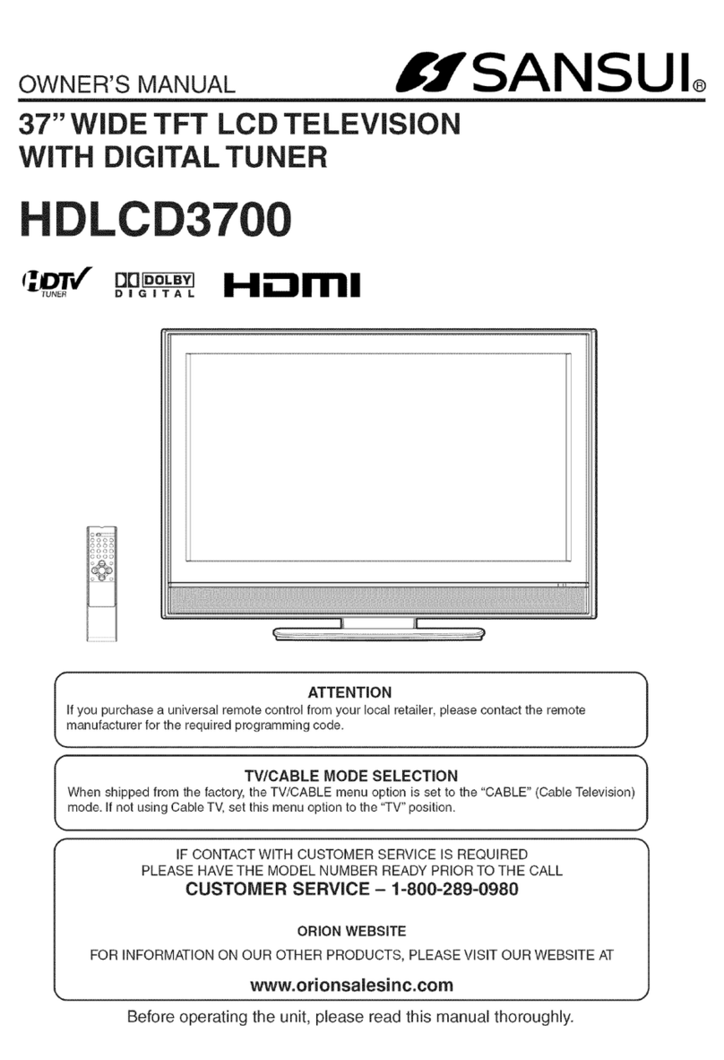 Sansui HDLCD-3700 User manual