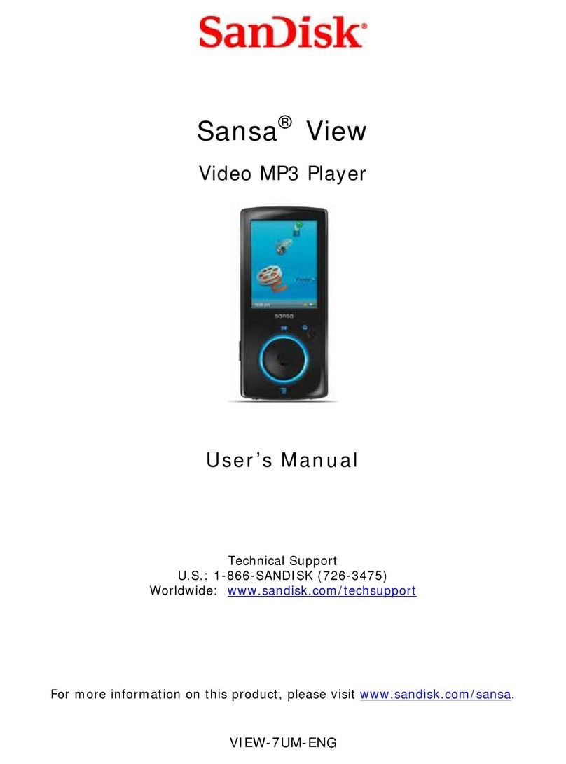 SanDisk SANSA VIEW VIEW-7UM-ENG User manual
