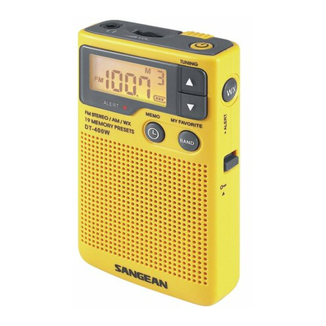 Sangean Sangean DT400W operating instructions