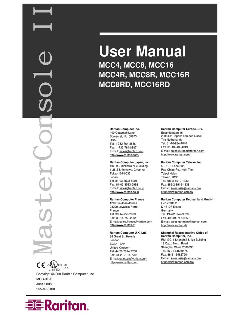 Raritan MCC8 User manual