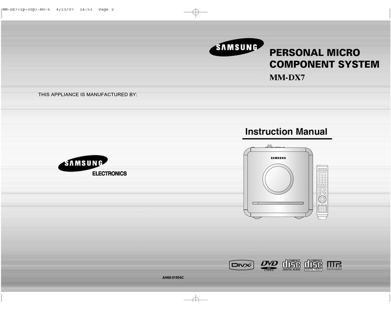 Samsung MM-DX7 User manual