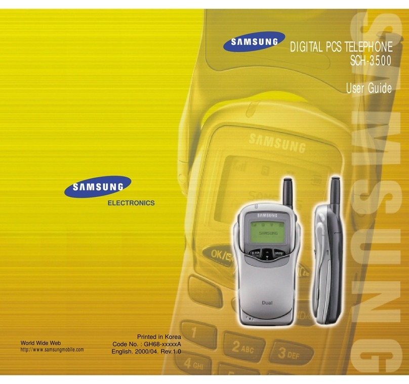 Samsung SCH3500 - SCH 3500 Cell Phone User manual