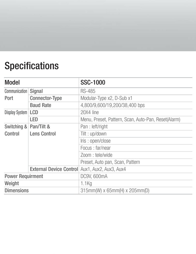 Samsung SSC-1000 Specifications