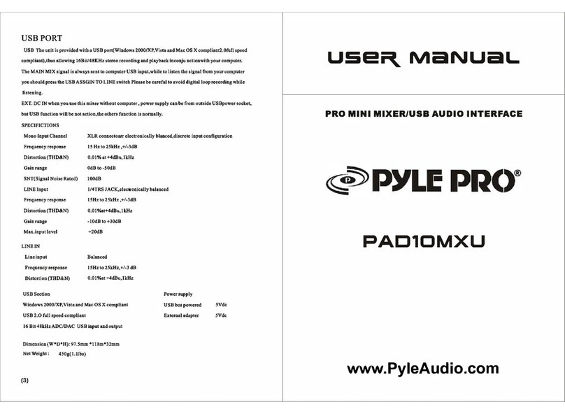 Pyle Pro PAD10MXU user manual