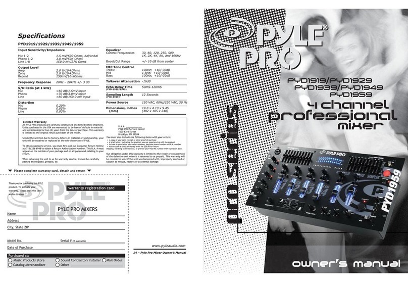 Pyle PYD1919 User manual