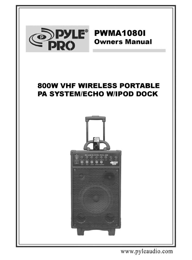 Pyle PWMA1080I owner's manual