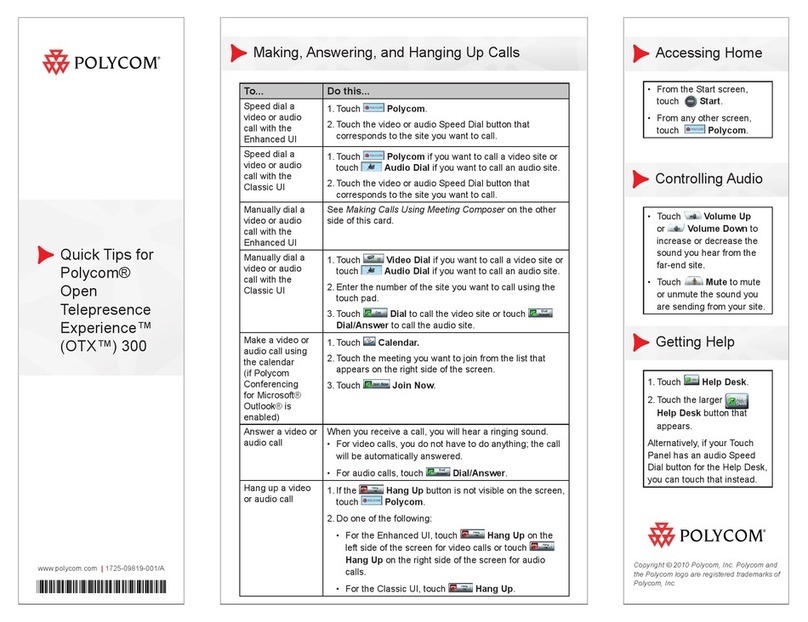 Polycom OTX 300 Assembly instructions