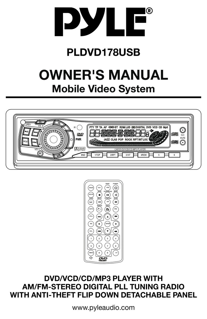 PYLE Audio PLDVD178USB User manual