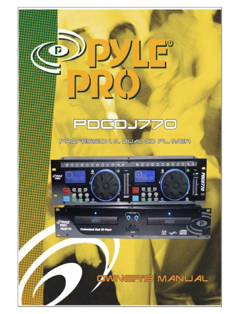 Pyle Pro PDCD770 User manual