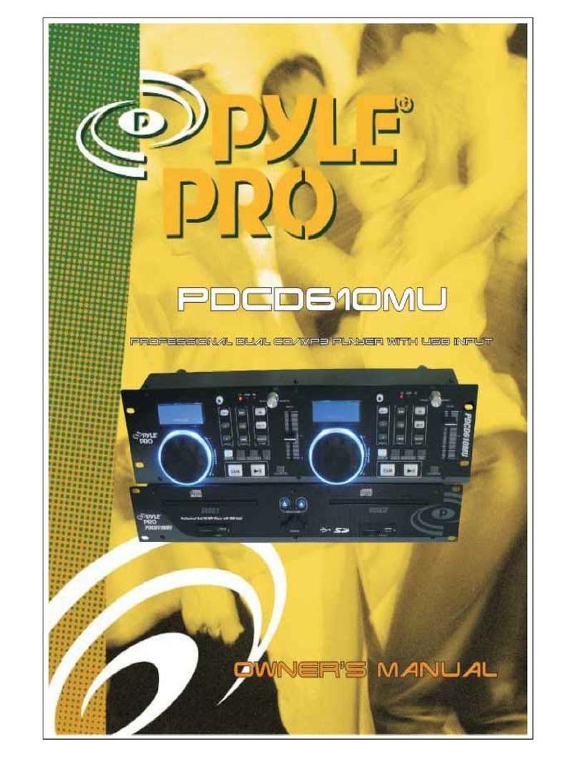 PYLE Audio PDCD610MU User manual