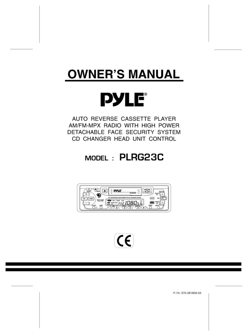 PYLE Audio PLRG23C owner's manual