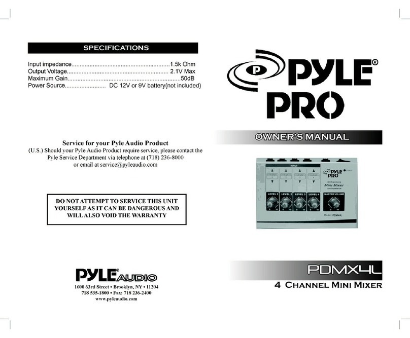 Pyle Pro PDMX4L owner's manual