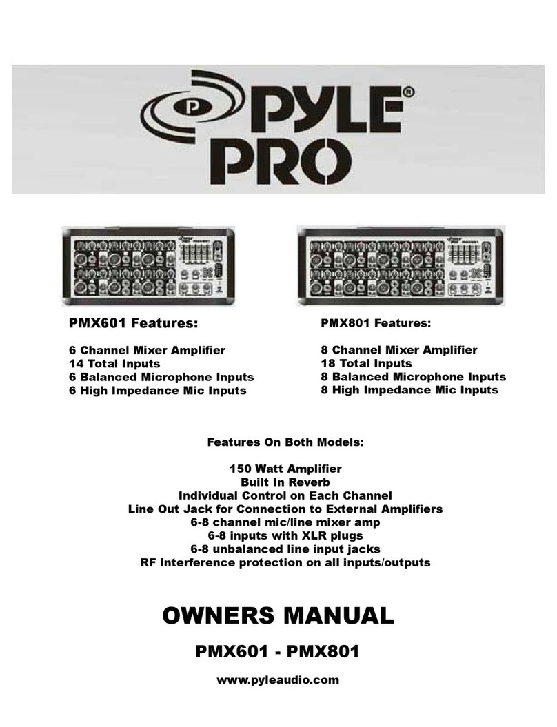 Pyle Pro PMX601 owner's manual