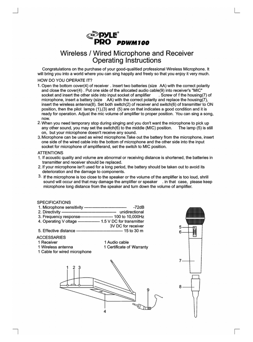 Pyle Pro PDMW100 User manual
