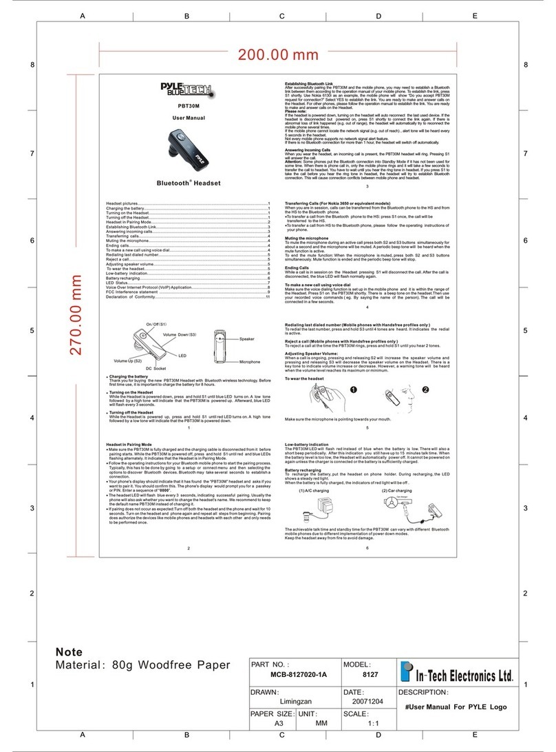 Pyle PBT30M user manual