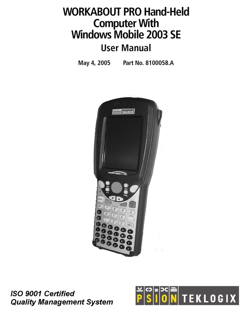 Psion Teklogix Schnellstart- Anleitung 7525 User manual Psion Teklogix Schnellstart- Anleitung 7525 User manual