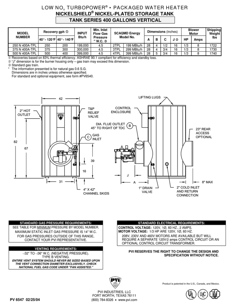 PVI Industries TURBOPOWER 250 N 400A-TPL specification PVI Industries TURBOPOWER 250 N 400A-TPL specification