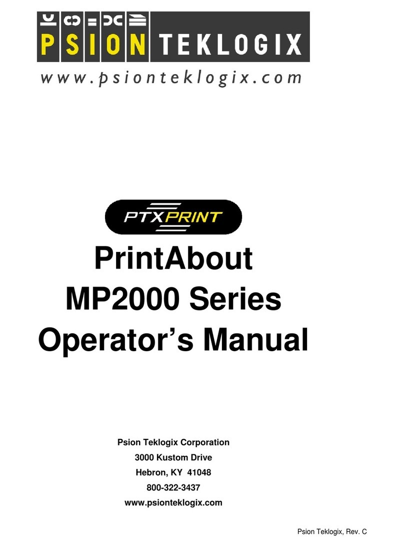 Psion Teklogix PrintAbout MP2000 Series User manual