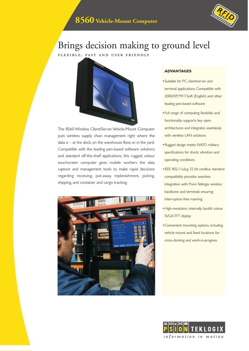 Psion Teklogix Vehicle-Mount Computer 8560 Specifications