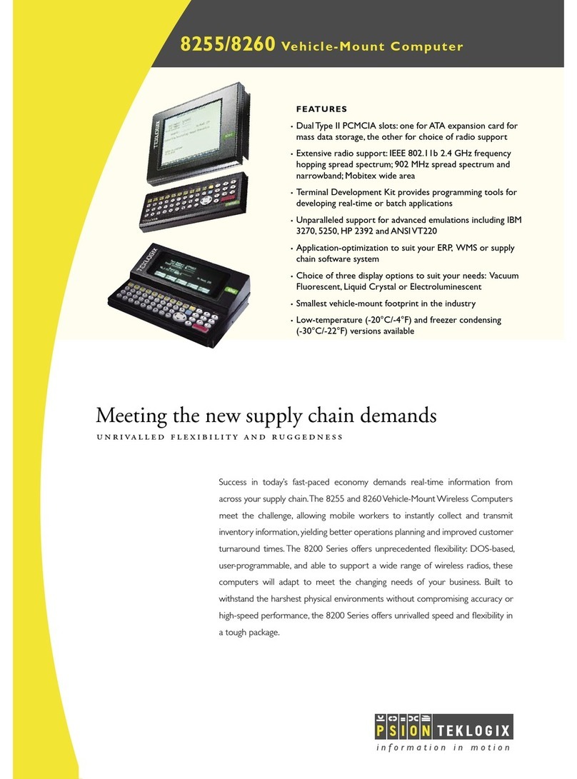 Psion Teklogix Vehicle-Mount Computer 8255 User manual