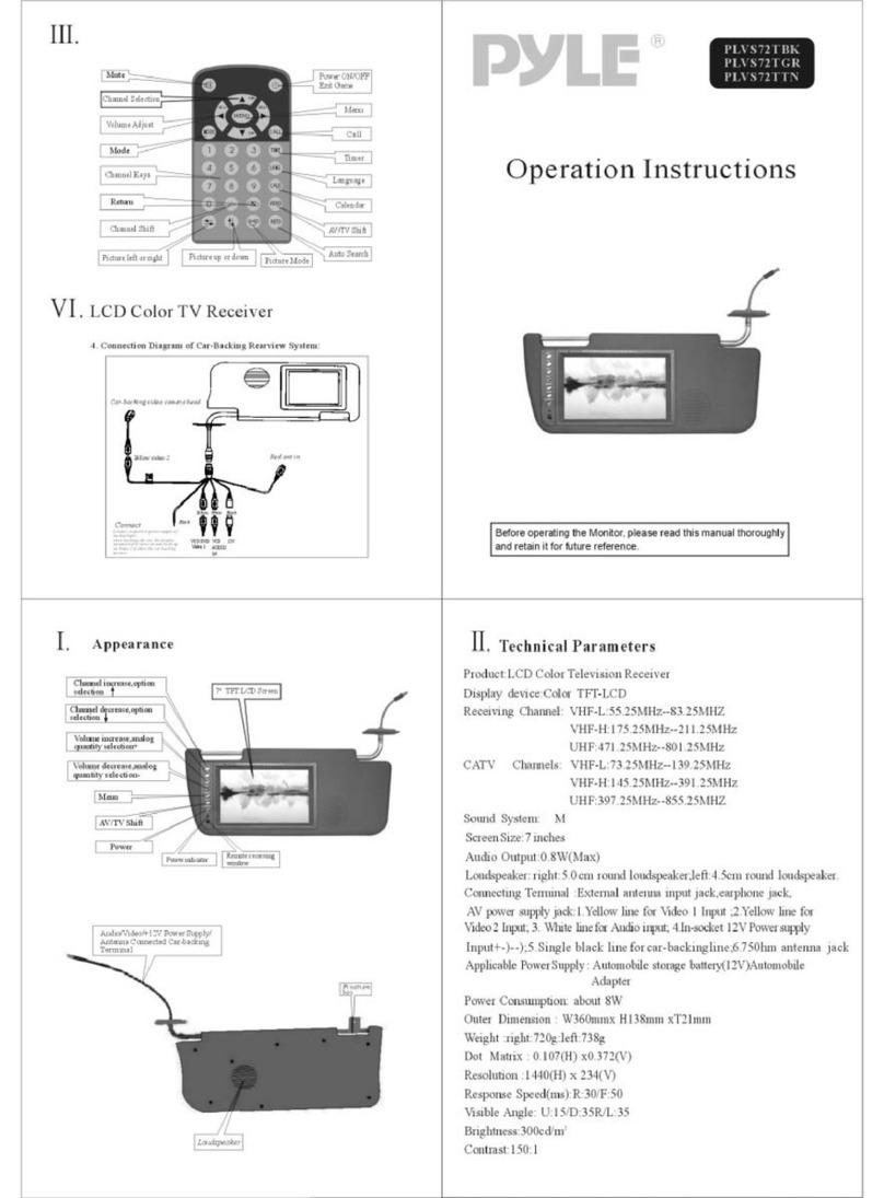 Pyle PYLE PLVS72TBK Operation instructions