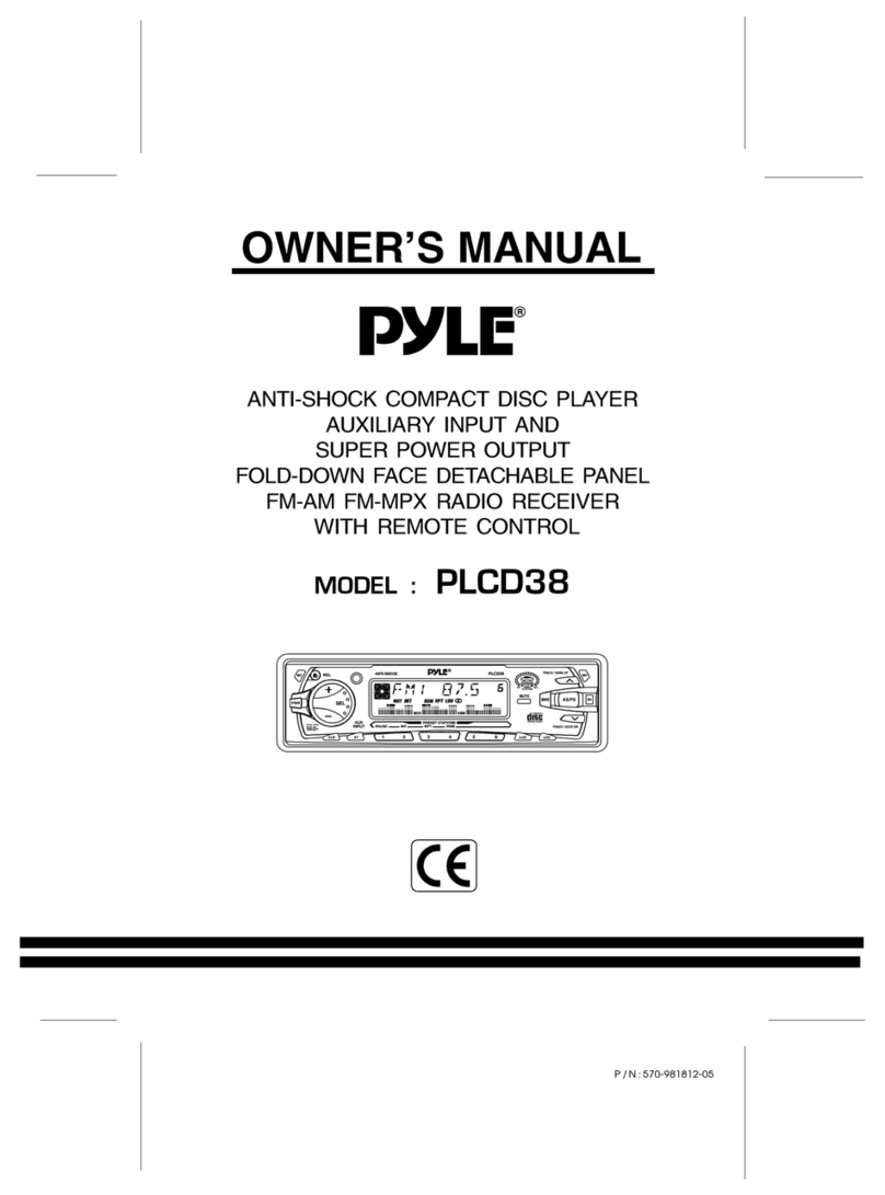 Pyle PLCD38 owner's manual