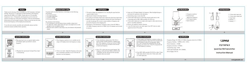 PYLE Audio PIFMPK9 user manual