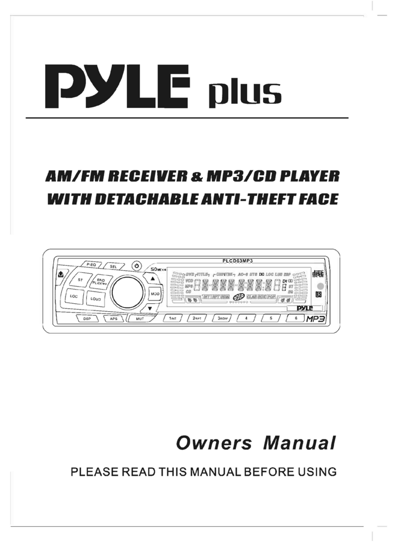 Pyle Plus AM/FM Receiver/MP3/CD Player User manual