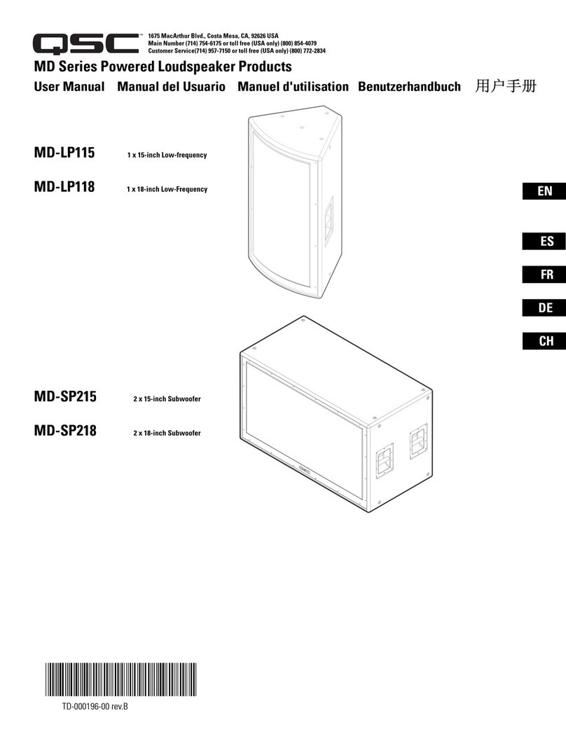 QSC MD-LP118 User manual
