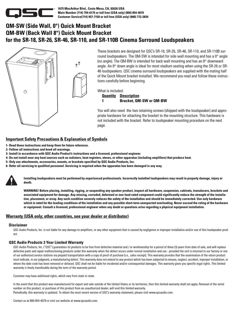 QSC SR-110 User manual