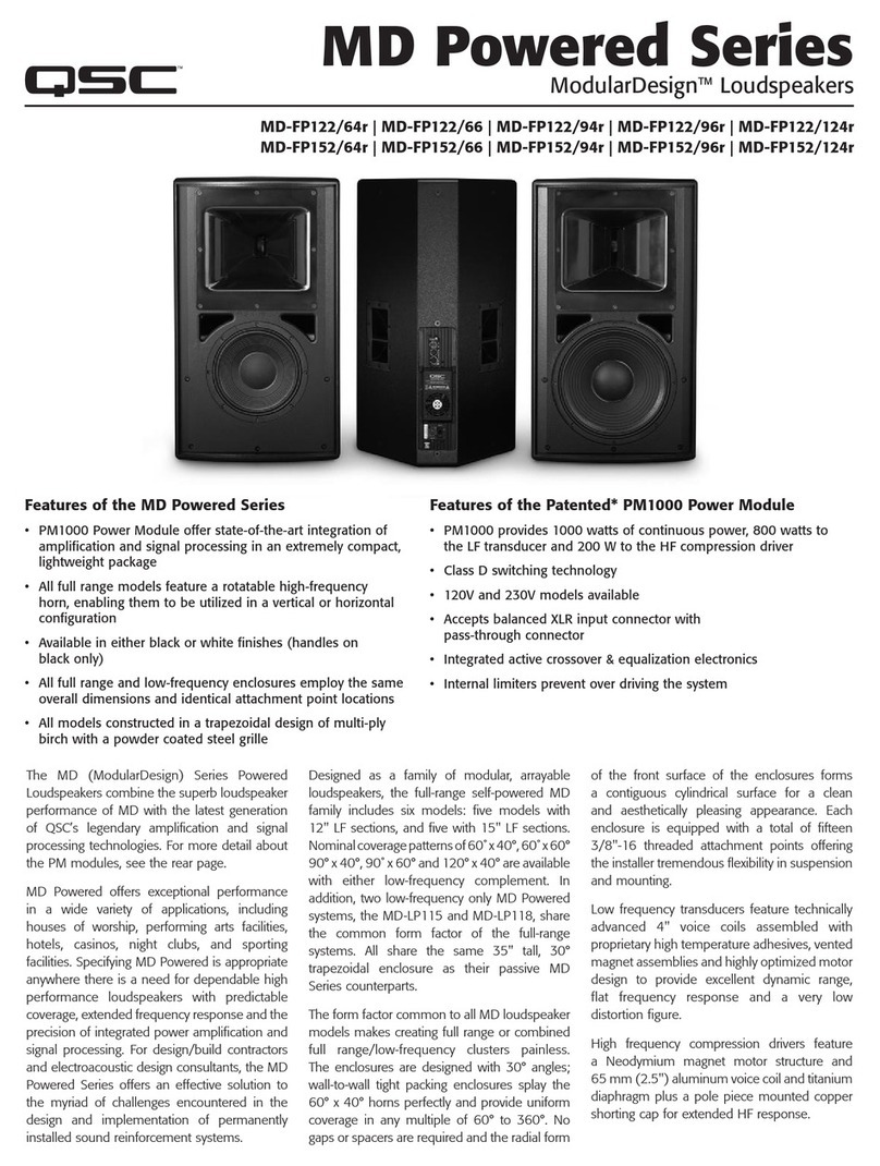 QSC MD-FP122/66 User manual