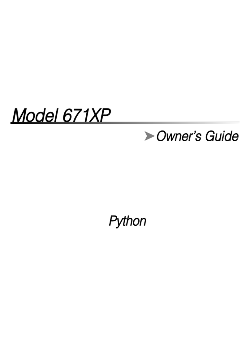 Python 671xp User manual