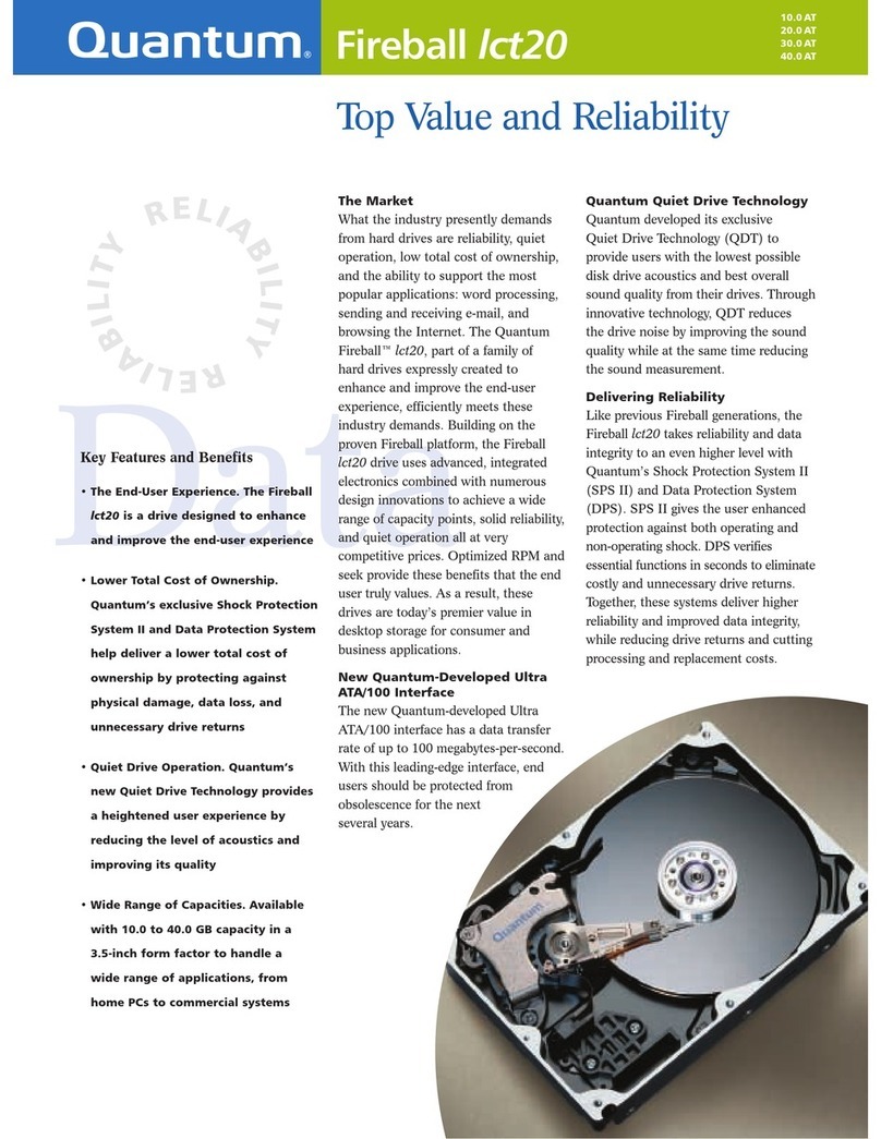 Quantum Fireball LCT20 User manual Quantum Fireball LCT20 User manual