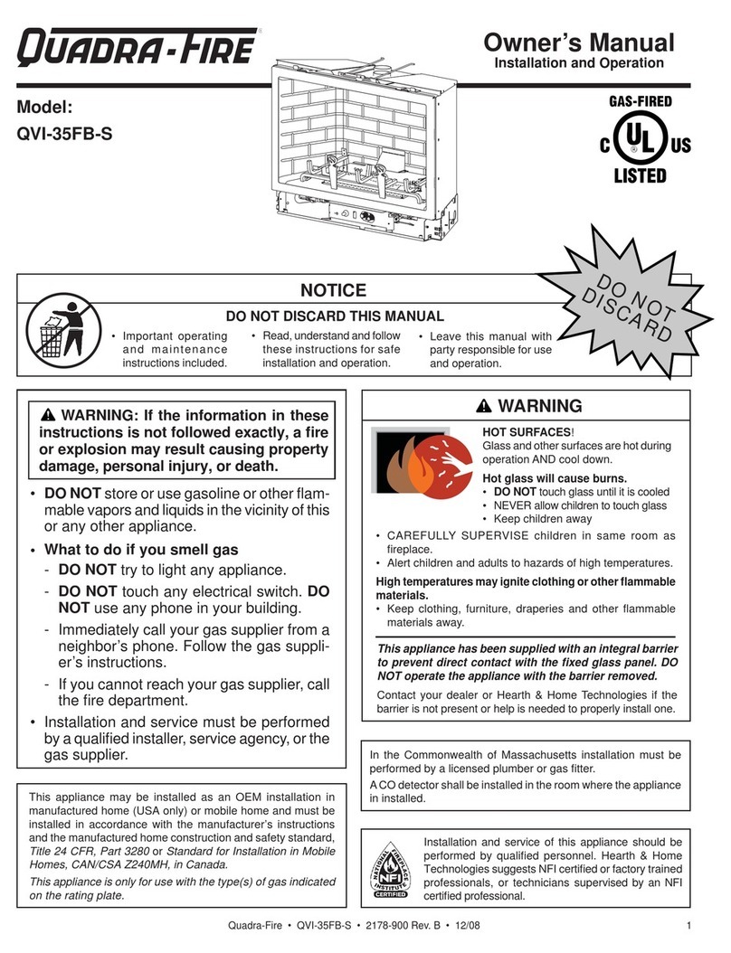 Quadra-Fire QVI-35FB-S User manual
