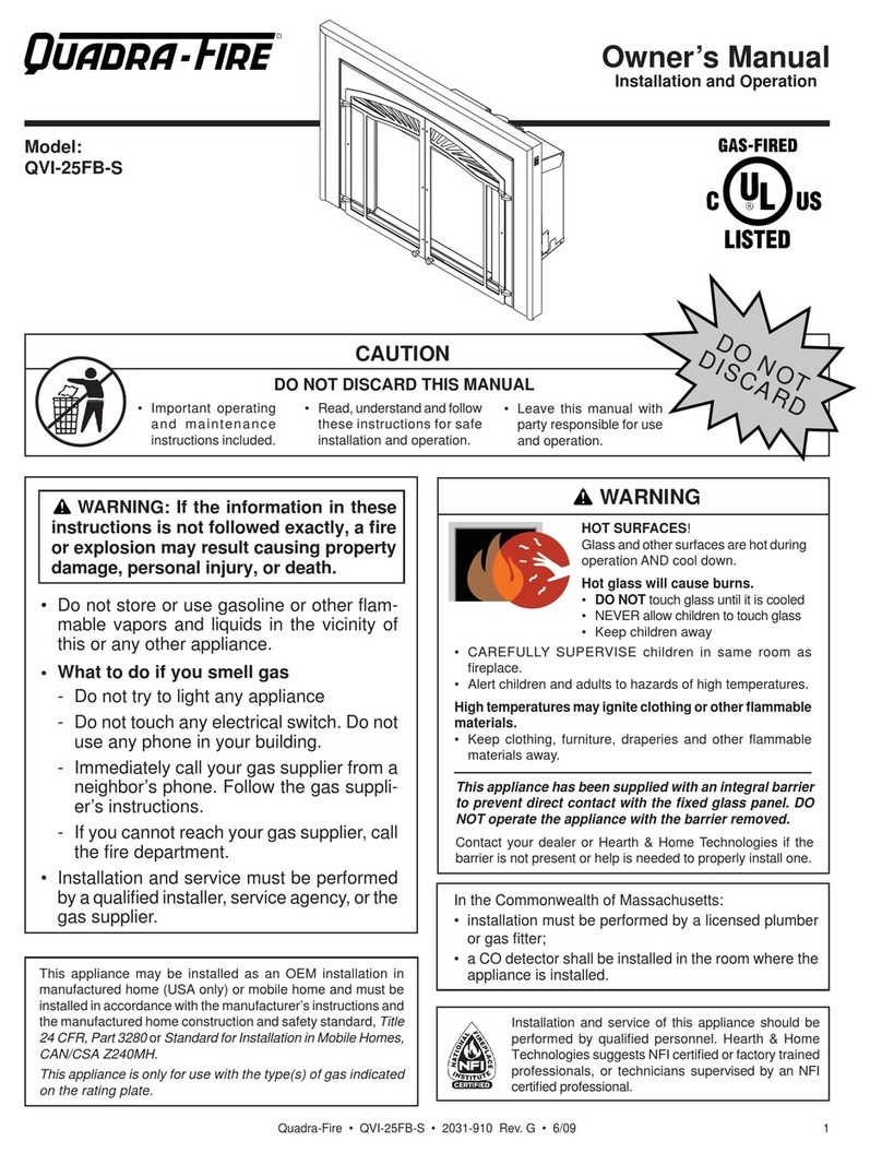 Quadra-Fire QVI-25FB-S owner's manual