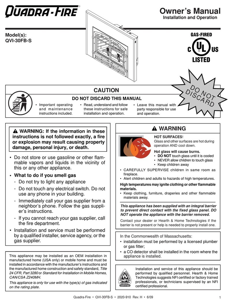 Quadra-Fire QVI-30FB-S owner's manual