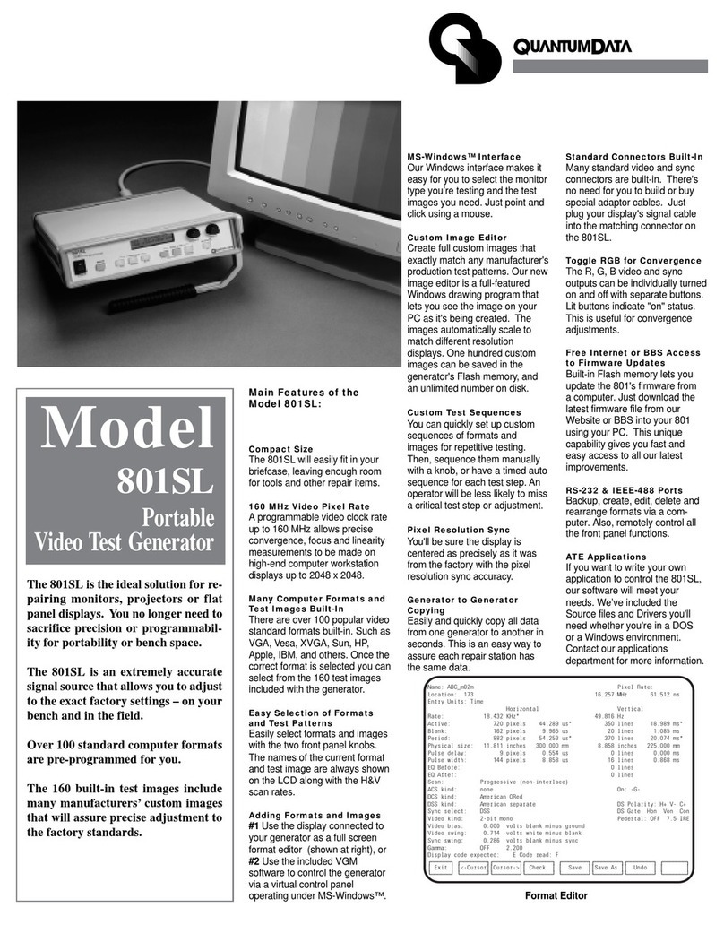Quantum 801SL Specifications