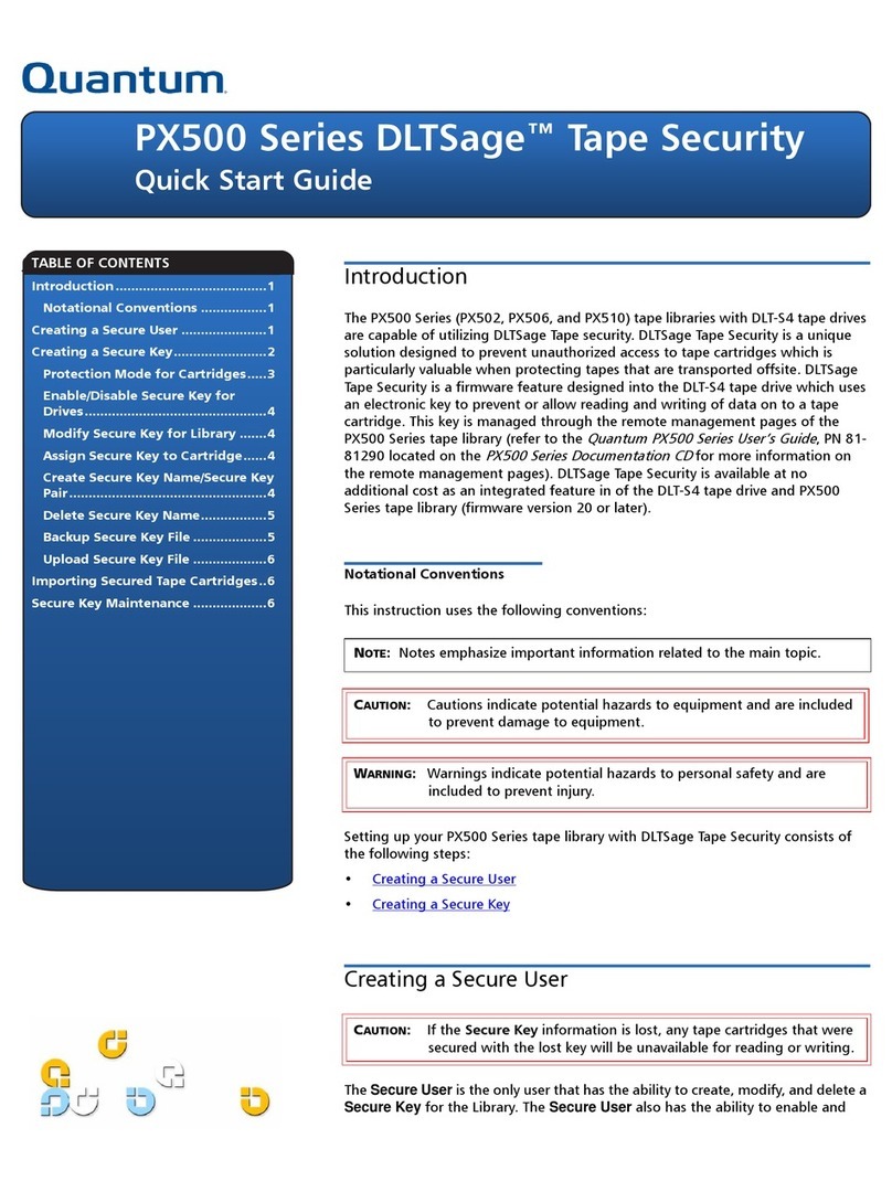 Quantum PX500 Series quick start guide Quantum PX500 Series quick start guide