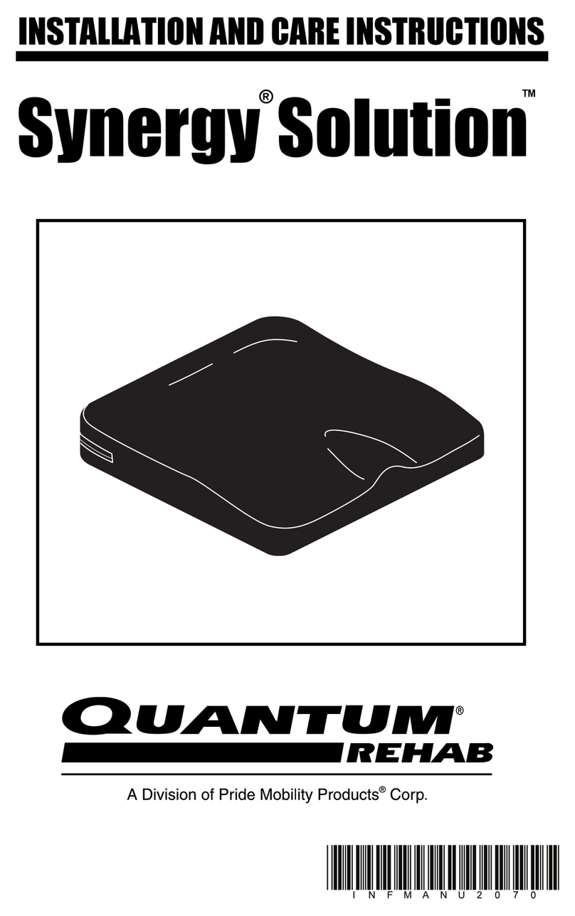 Quantum Rehab Synergy Solution none INSTALLATION AND CARE INSTRUCTIONS