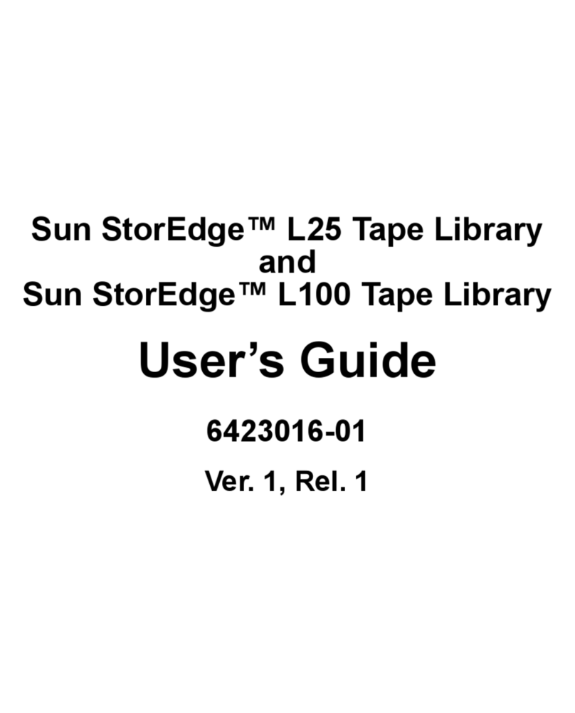 Quantum Sun StorEdge L25 User manual Quantum Sun StorEdge L25 User manual