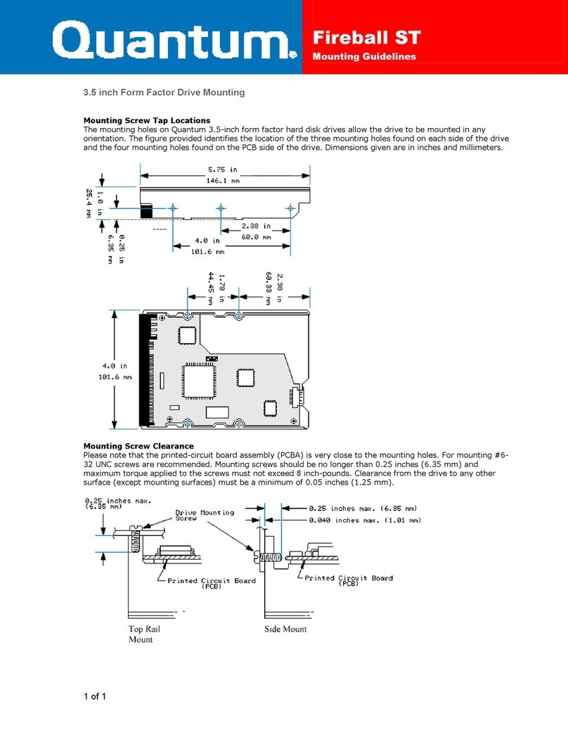 Quantum Fireball ST Mounting Guidelines