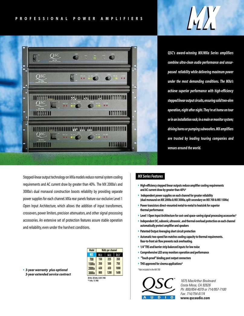 QSC MX 700 Specification sheet