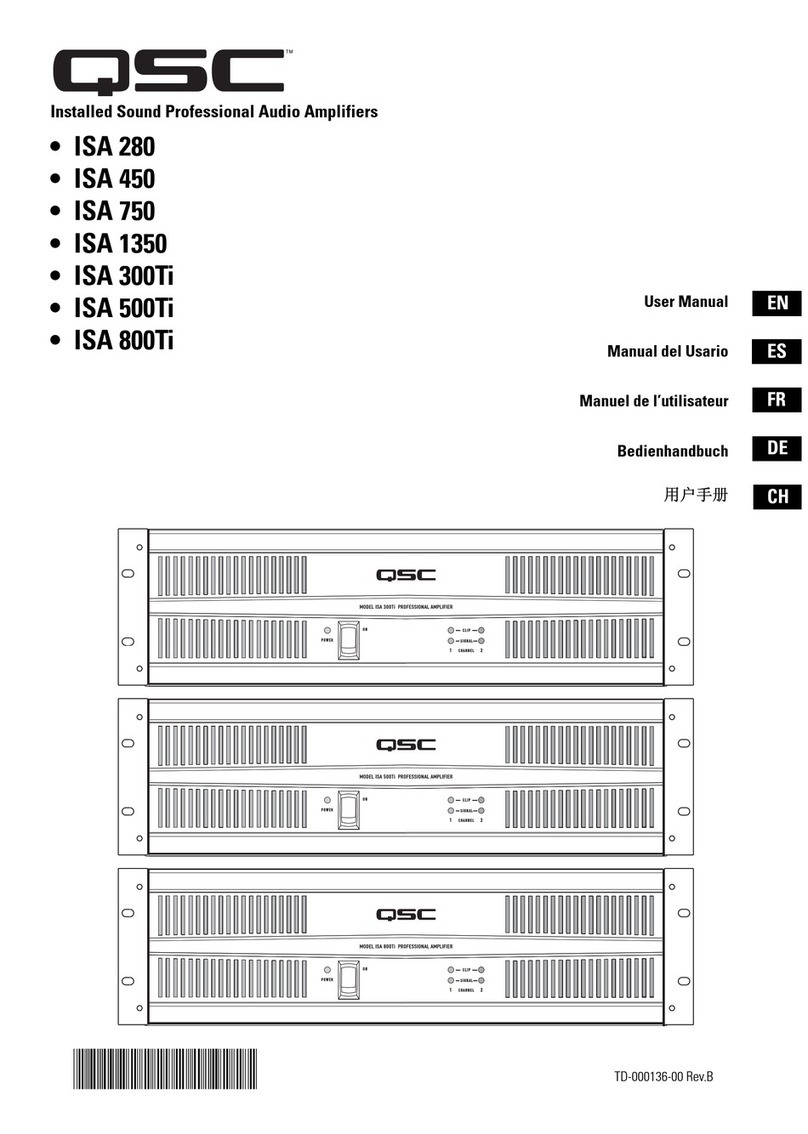 QSC ISA 280 user manual