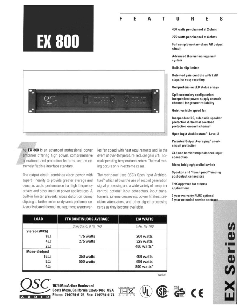 QSC EX 800 User manual