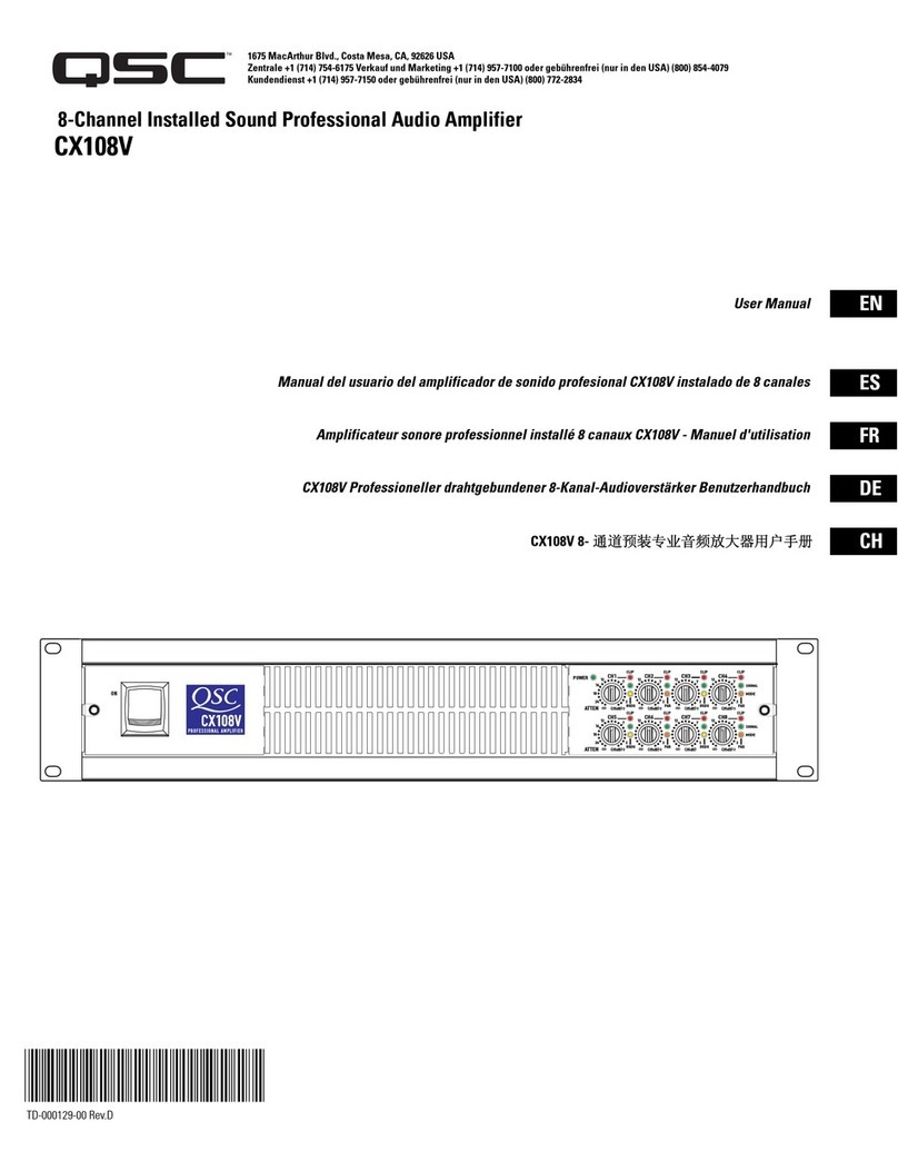 QSC CX108V User manual