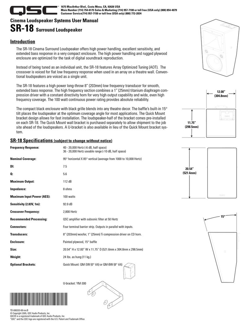 QSC SR-18 user manual