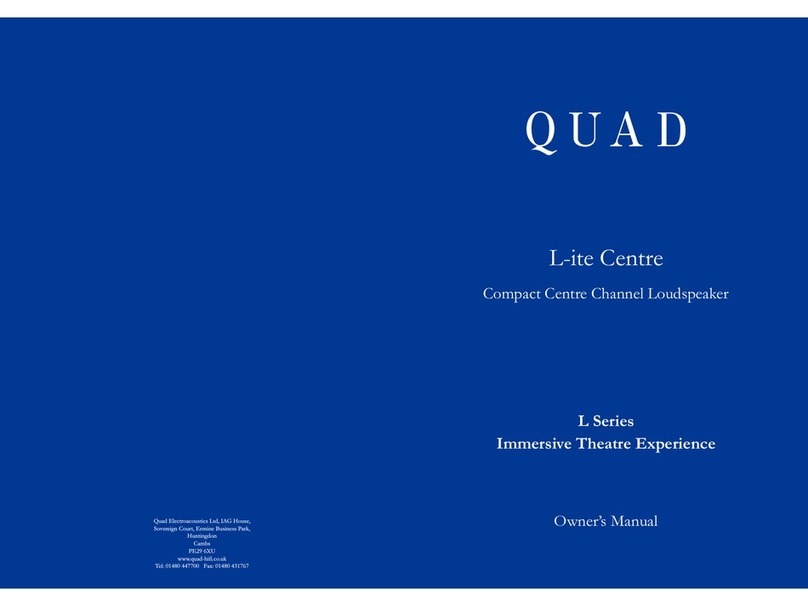 QUAD Speaker User manual QUAD Speaker User manual
