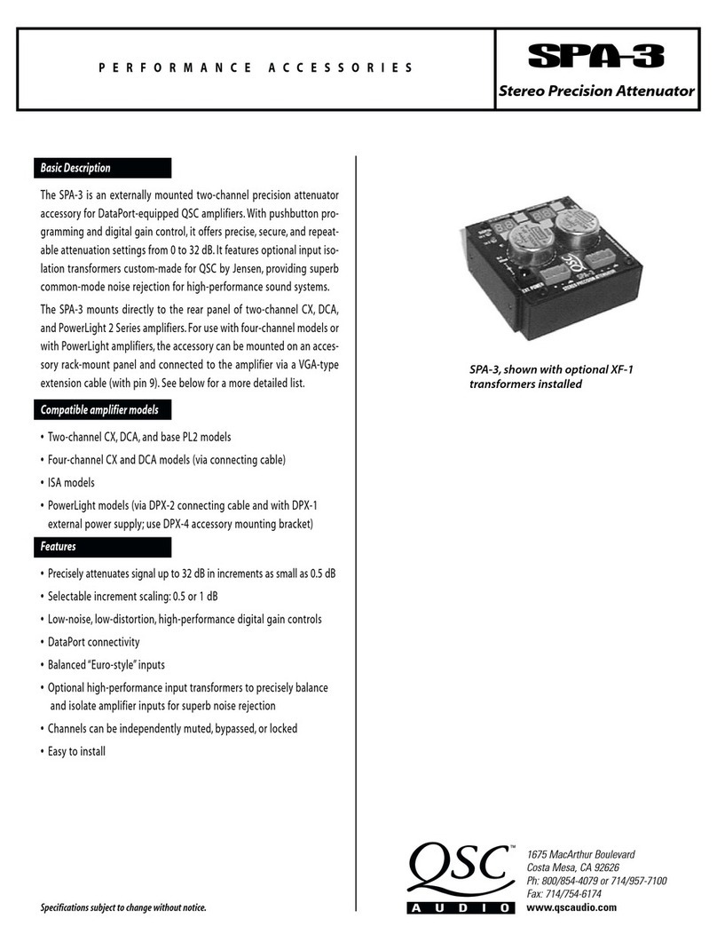 QSC SPA-3 Specifications