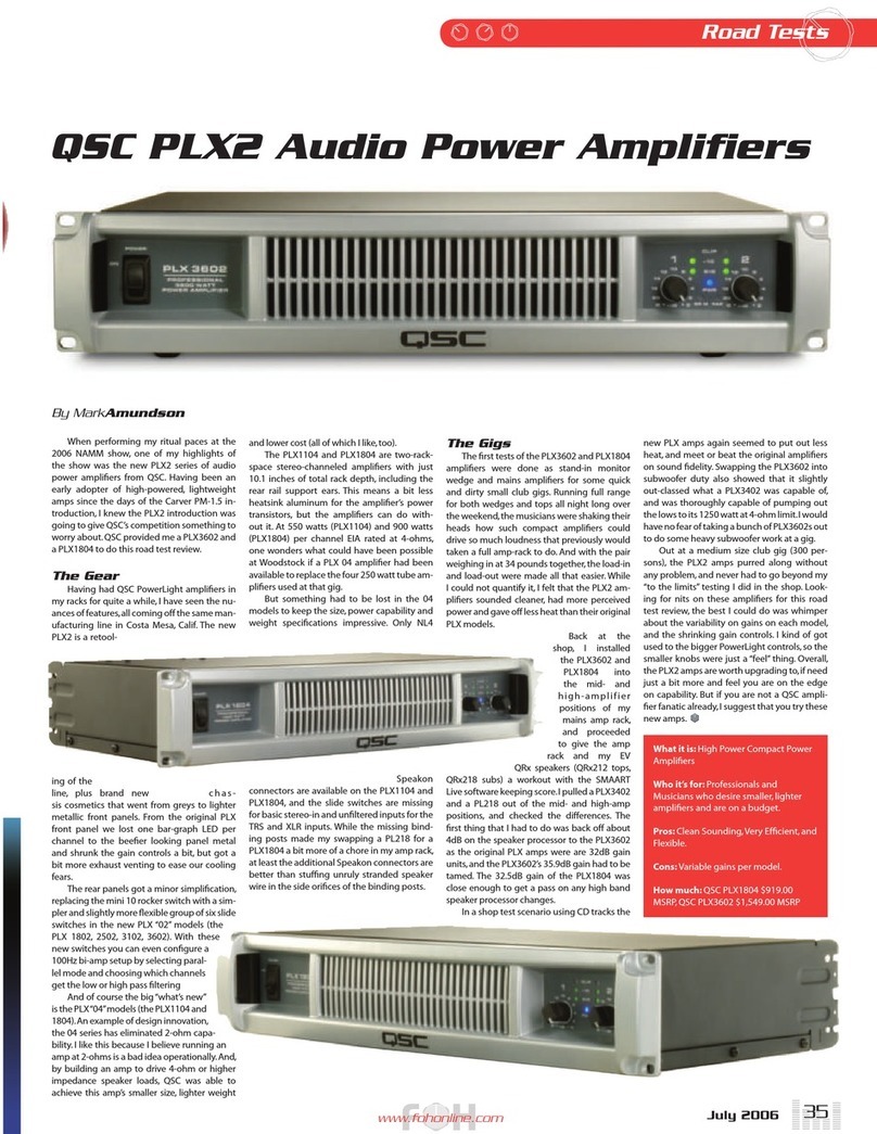 QSC PLX2 brochure